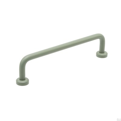 Puxador para móveis oval Viva 128, aço verde