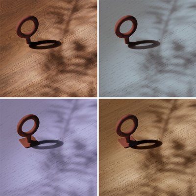 Botão para móveis Key 32 Metal Castanho Avermelhado