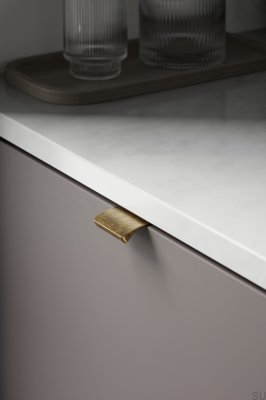 Puxador de móveis Edge Straight 40 Alumínio Ouro Antigo
