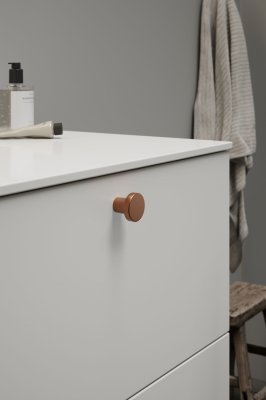 Botão para móveis de cobre escovado Dot 30