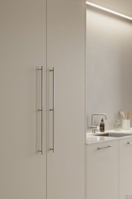 Puxador longitudinal para móveis Villa Long 640 níquel