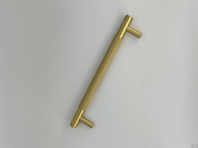 Puxador alongado para móveis SB-XL 160, latão polido, serrilhado