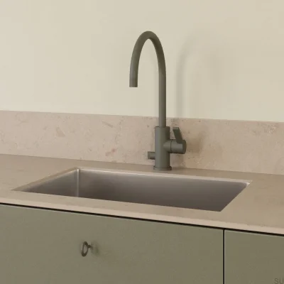 Torneira de cozinha com válvula para máquina de lavar loiça ARM184 Cinza Latão Verde