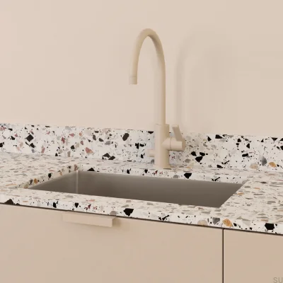 Torneira de cozinha com válvula para máquina de lavar louça ARM184 Latão Verde