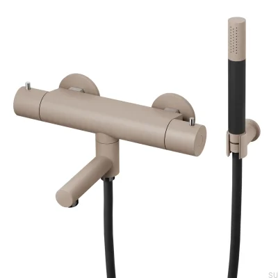  Torneira termostática para banheira e chuveiro EVM026-150 Latão Greige