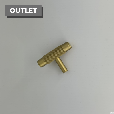 Puxador de móveis serrilhado dourado T-Bar SB-XS