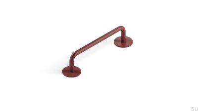 Milano 96 Metal Vermelho Puxador de Móveis Alongado