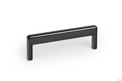 Puxador para móveis alongado Beam 96 Metal Preto Titânio Polido