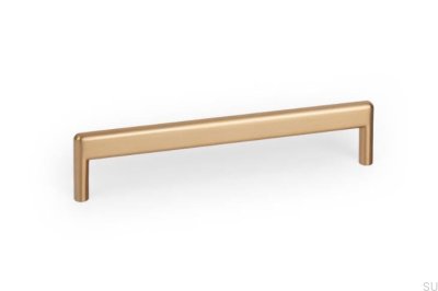 Puxador para móveis Beam 160 Metal escovado dourado Cava 