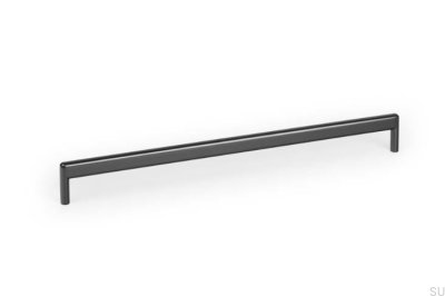 Puxador para móveis alongado Beam 320 Metal Preto Titânio Polido
