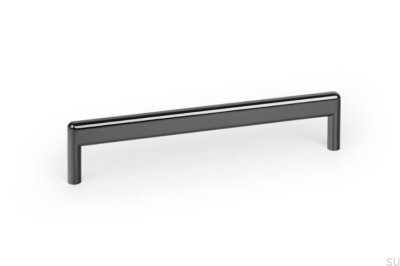 Puxador para móveis alongado Beam 160 Metal Preto Titânio Polido
