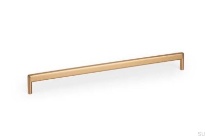 Puxador para móveis Beam 320 Metal escovado dourado Cava 