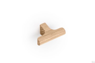 T-Bar Hinoki Wood 60 Maçaneta para móveis Madeira Carvalho Sem verniz