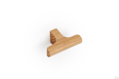 T-Bar Hinoki Wood 60 Maçaneta de móveis de carvalho de madeira