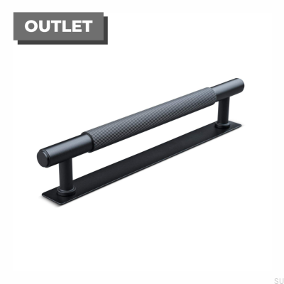 Puxador para móveis Salo Stripe 160 oblongo, metal, preto fosco