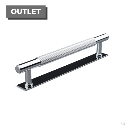 Puxador para móveis oblongo Salo Stripe 160, cromo polido