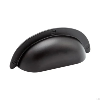 Puxador de móveis Shell 3922 64 Metal antigo preto