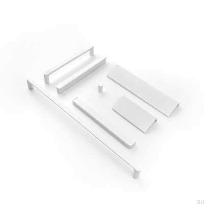 Puxador alongado para móveis Aqua 480 Metal Branco