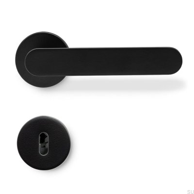 Maçaneta de porta Vibe Plain Alumínio Preto Fosco