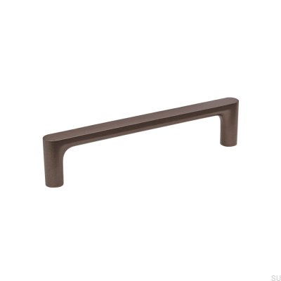 Vibe Plain 128 Metal Marrom Escuro Puxador de Móveis Alongado