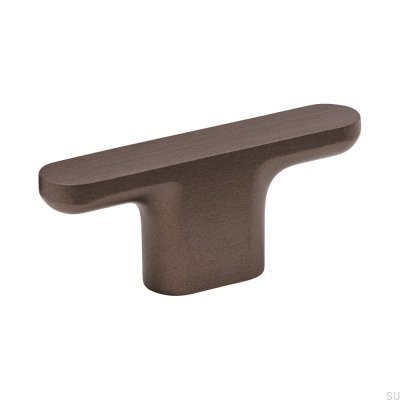 Puxador de móveis T-Bar Vibe Plain Metal Marrom Escuro