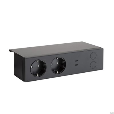 Tomada Nety D-M 75W máx. 230/24V DC Alumínio Preto Fosco