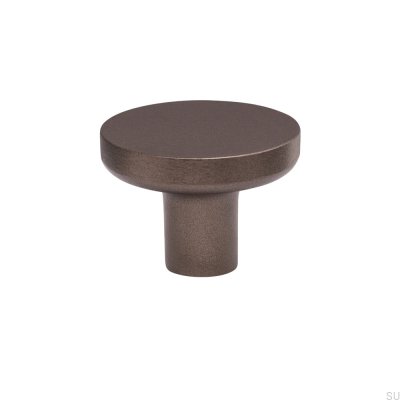Vibe Plain 38 Metal Marrom Escuro Maçaneta de Móveis