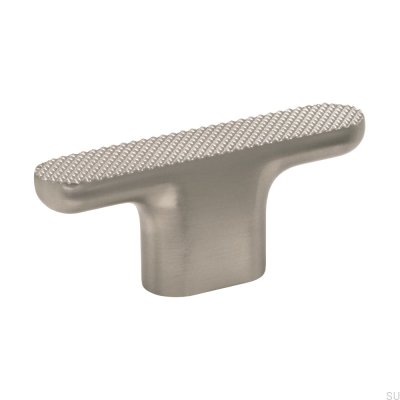 Puxador de móveis de metal T-Bar Vibe Grip prata escovado