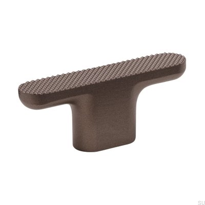 Puxador de móveis T-Bar Vibe Grip Metal Marrom Escuro