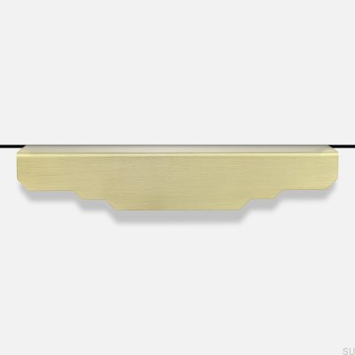 Puxador para móveis Karla Matt 140 edge latão escovado fosco 