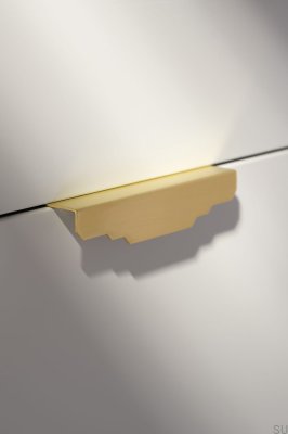 Puxador para móveis Karla Matt 140 edge latão escovado fosco 