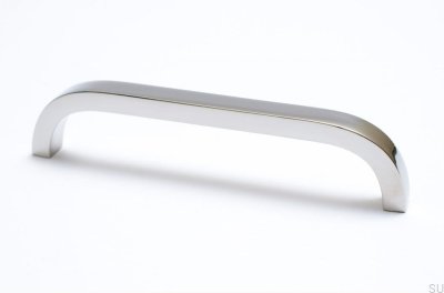 Puxador de móvel alongado Slim 128 Silver, Steel, Polished
