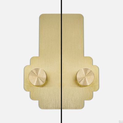 Puxador para móvel com base Nena Marrocos X2 Latão escovado sem verniz (2 peças)