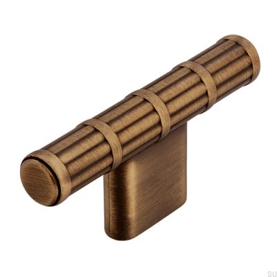 T-Bar 2607 69 Maçaneta de metal ouro antigo para móveis