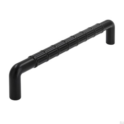 Puxador alongado para móveis 2608 160 Metal Preto Fosco