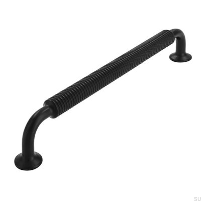 Puxador alongado para móveis 2630 160 Metal Preto Fosco