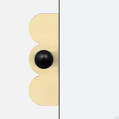 Odete M Pillow Condessa Maçaneta de Móveis com Almofada Latão Preto com Dourado Sem Envernizamento Escovado