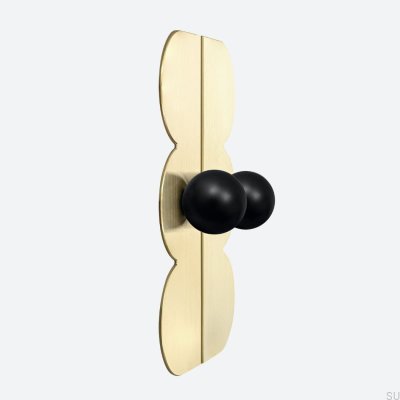 Odete M Pillow Countess Maçaneta de Móveis com Almofada Latão Preto com Dourado Sem Envernizamento Escovado (2 peças)