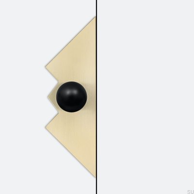 Odete M Pillow Queen Maçaneta de Móveis com Almofada Latão Preto com Dourado Sem Envernizamento Escovado