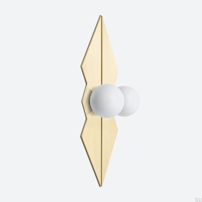 Odete M Pillow Queen Maçaneta para Móveis com Almofada Latão Branco com Dourado Sem Envernizamento Escovado (2 peças)