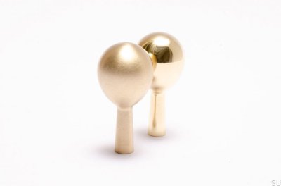 Cabide de parede de latão dourado Drop 56 polido sem laca