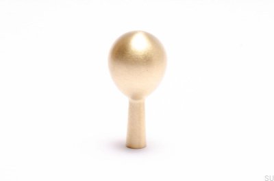 Cabide de parede em latão dourado Drop 56 escovado sem laca
