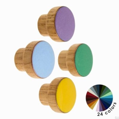 Puxador de móveis de madeira de carvalho simples 30 esmaltado roxo óleo duro incolor brilhante