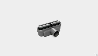Módulo de drenagem com saída horizontal de 50 mm com sifão removível e perfil de montagem baixo