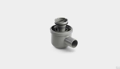 Módulo de drenagem de canto com saída horizontal de 50 mm com sifão removível