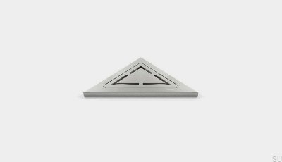 Prateleira de canto triangular para chuveiro ClassicLine Anniversario em aço escovado