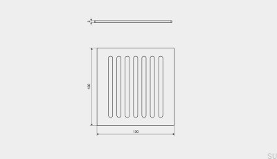 Coluna ClassicLine 130 grelha para ralo quadrado
