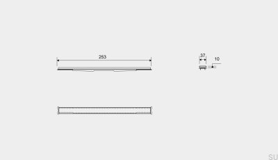 Painel cassete para dreno linear HighLine 253 10 Aço escovado