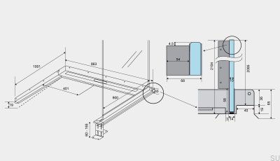Ralo Linear de Aço ShowerLine 863 900 Direito
