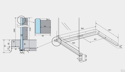 Ralo Linear de Aço Esquerdo ShowerLine 963 900